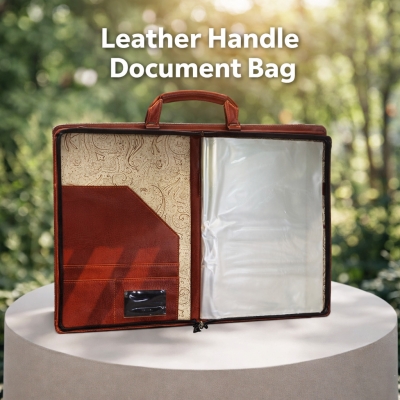Leather Handle Document Bag